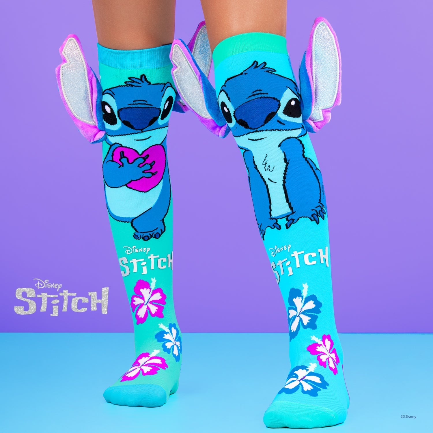 Gümüş Stitch Çorap